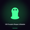 12ft Pumpkin Reaper Inflatable with Skeleton
