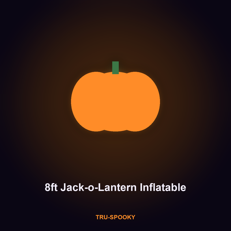 8ft Jack-o-Lantern Inflatable with Rotating LED