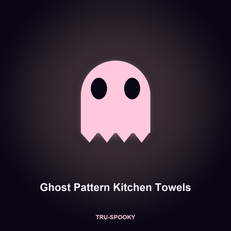 Ghost Pattern Kitchen Towels, 2pk