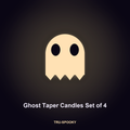 Ghost Taper Candles, Set of 4