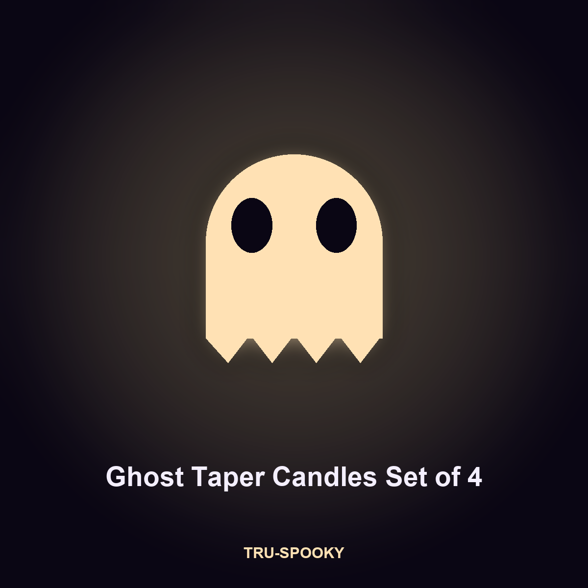 Ghost Taper Candles, Set of 4