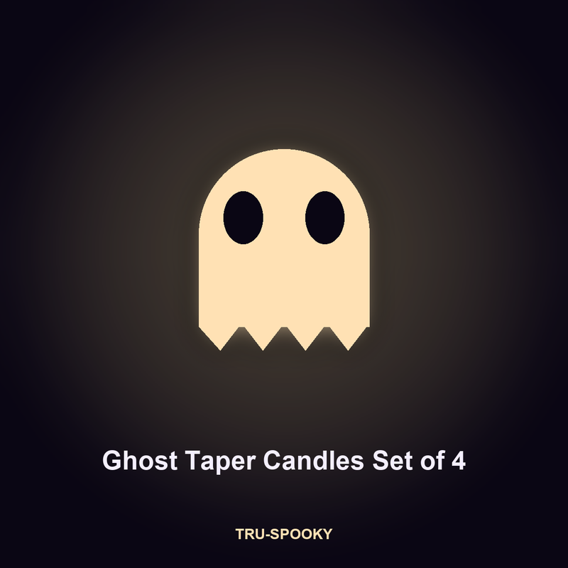 Ghost Taper Candles, Set of 4
