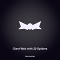 Giant Web with 20 Poseable Spiders