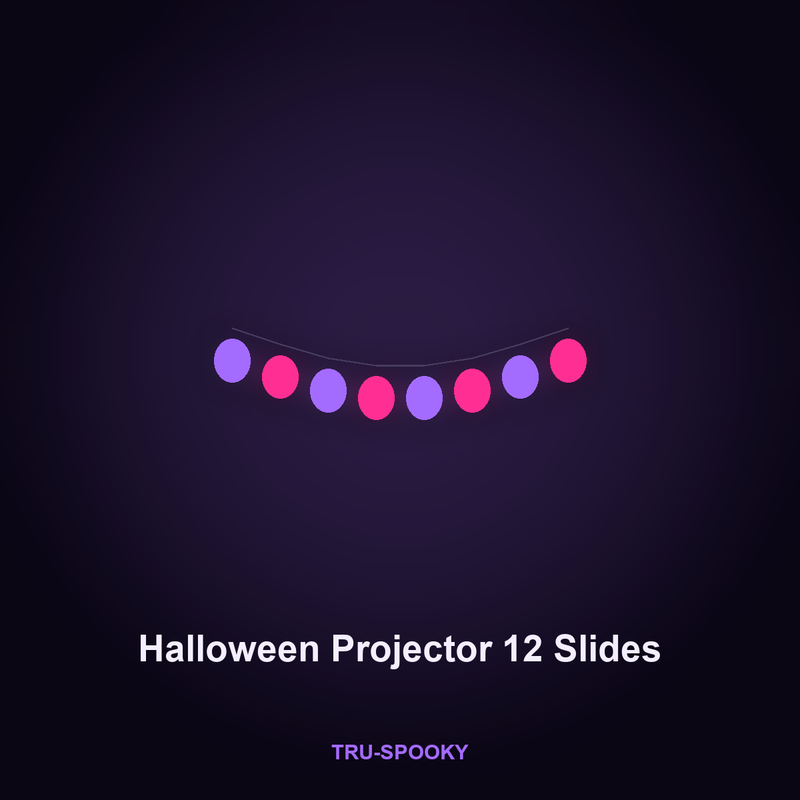 Halloween Projector, 12 Slides