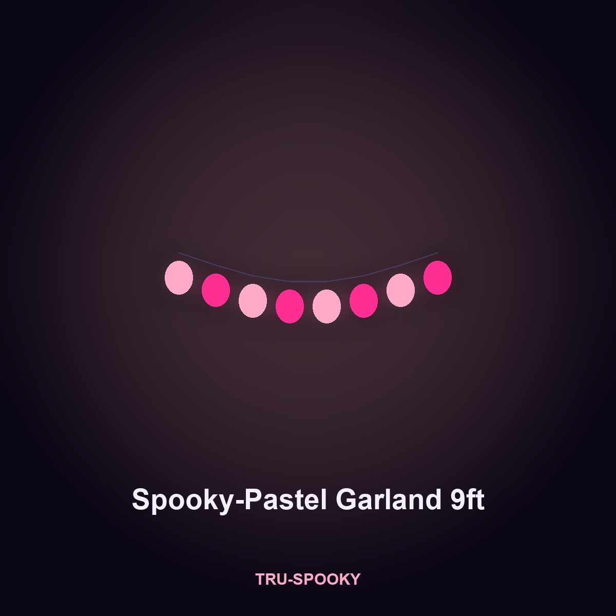 Spooky-Pastel Garland, 9ft