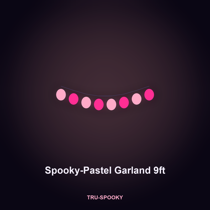 Spooky-Pastel Garland, 9ft