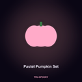 Pastel Pumpkin Set, Pink Sage White