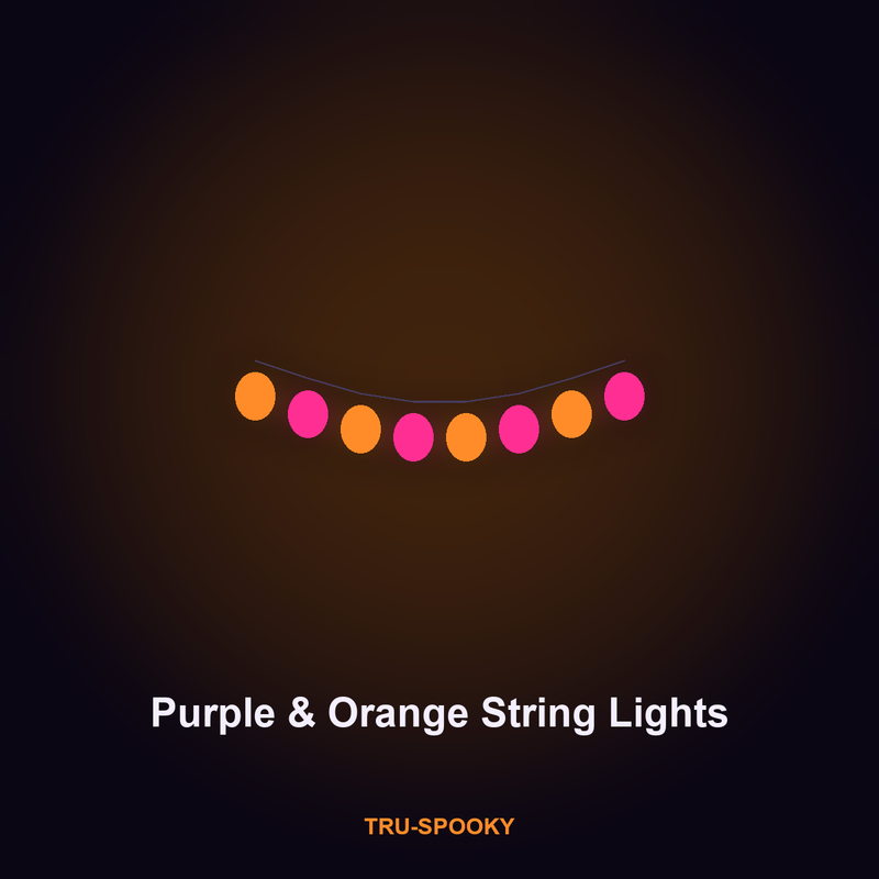 Purple & Orange String Lights, 33ft
